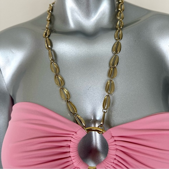 NEW!!! We Wore What women bikini top size L with chain Retail 125$ - Picture 2 of 7